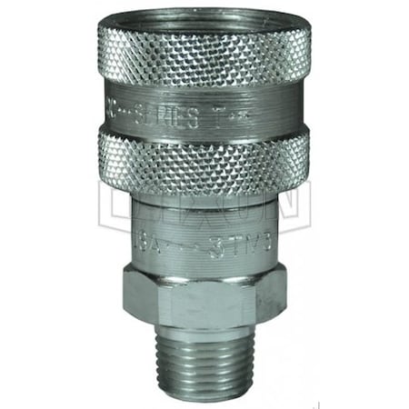 Dixon 3000 Interchange Enerpac Ball Coupling, 3/8-18 Nominal, MNPT, Steel, Domestic 3TM3
